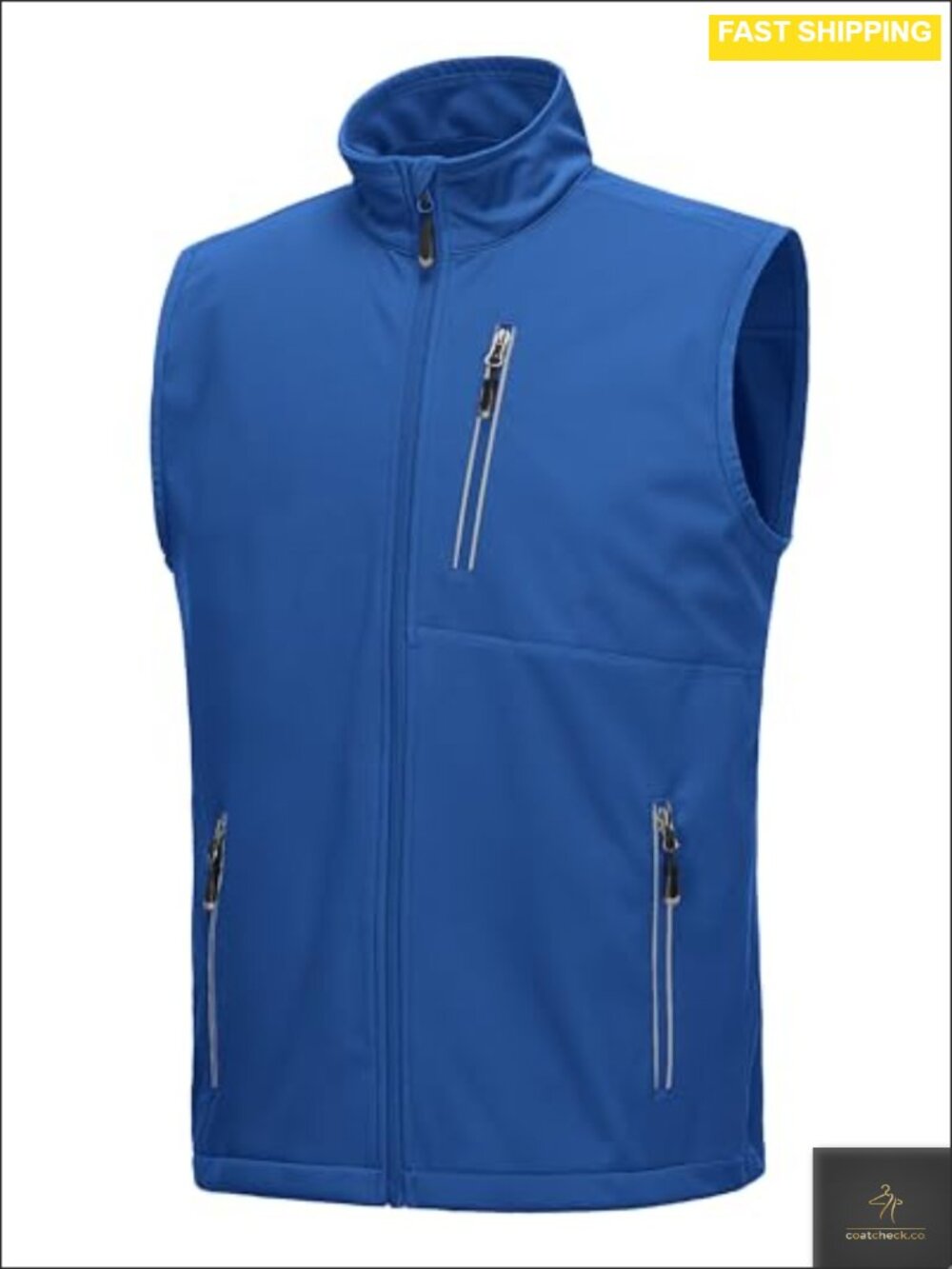 Men's Windproof Lightweight Golf Vest Sleeveless Zip Jacket